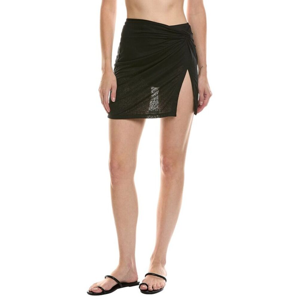 Pitusa Womens  Sarong Mini Skirt, Black